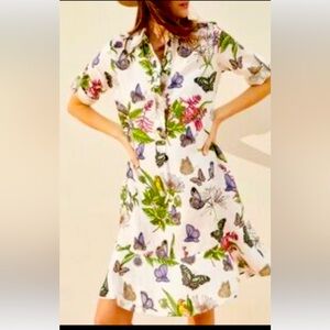 J McLaughlin Jardin Maripose Dress SZ L NWT